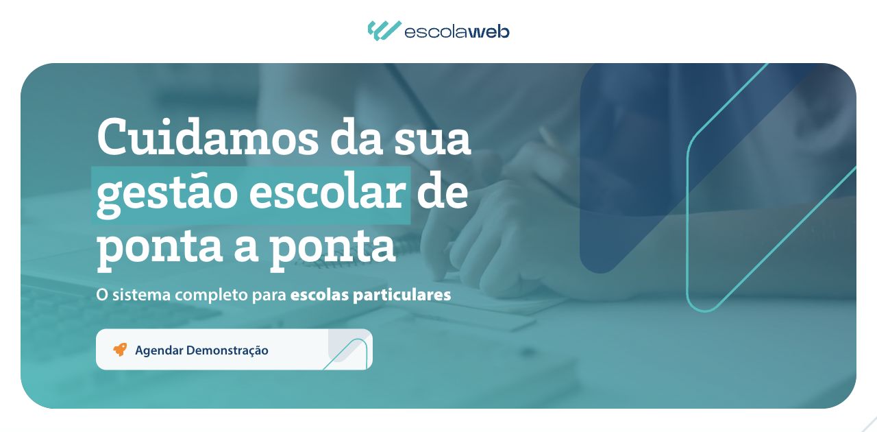 Página da Escolaweb para gestão escolar