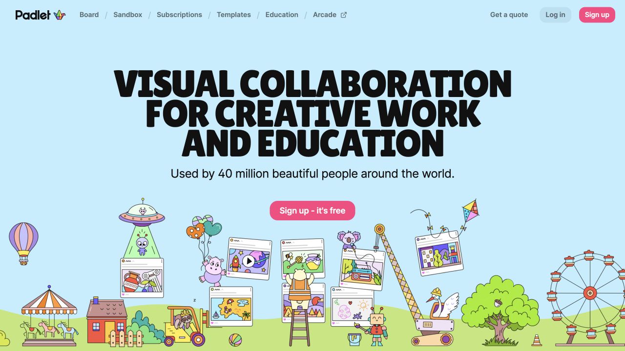 Padlet official website homepage