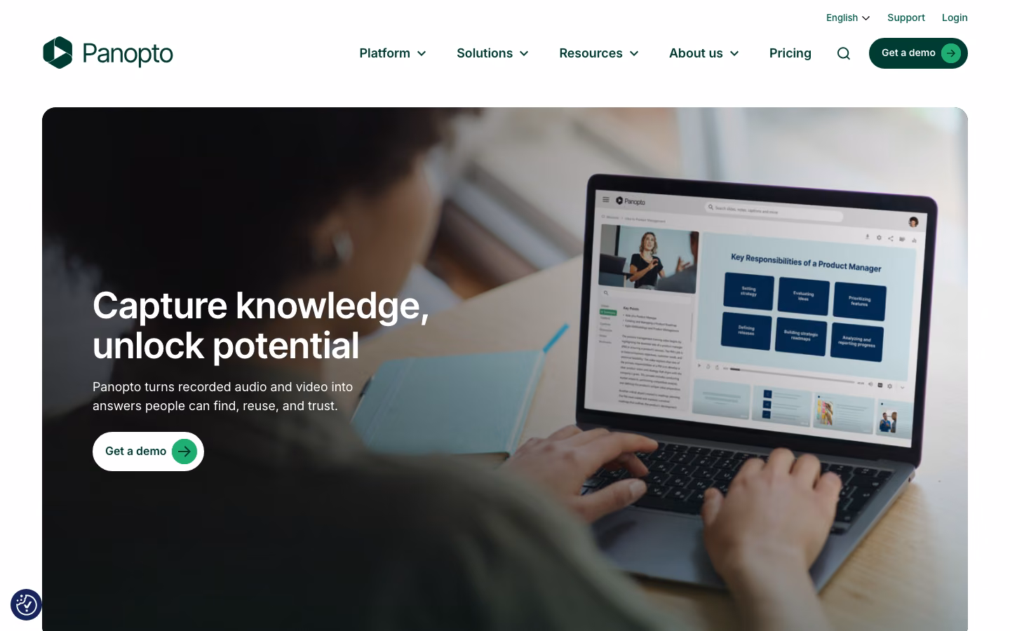 Panopto homepage