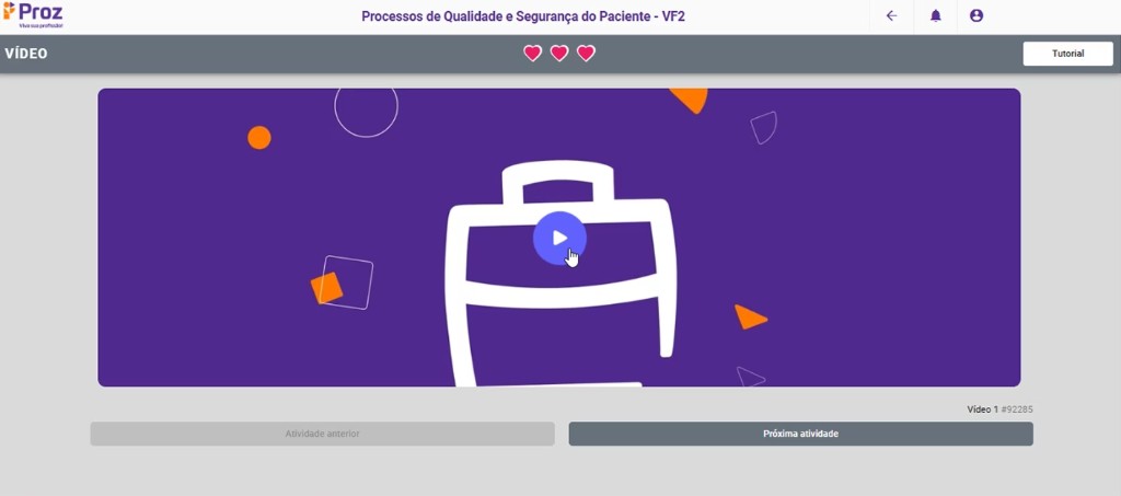 A Joy Class lesson page with the new video player embedded