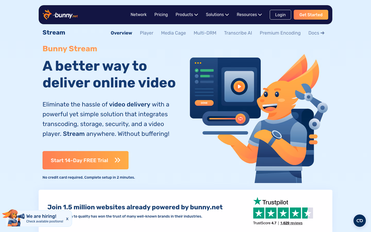 Bunny Stream product page