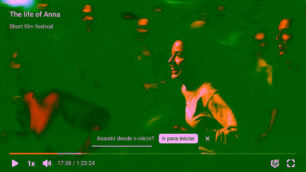 Minimal, unbranded video player with no ads