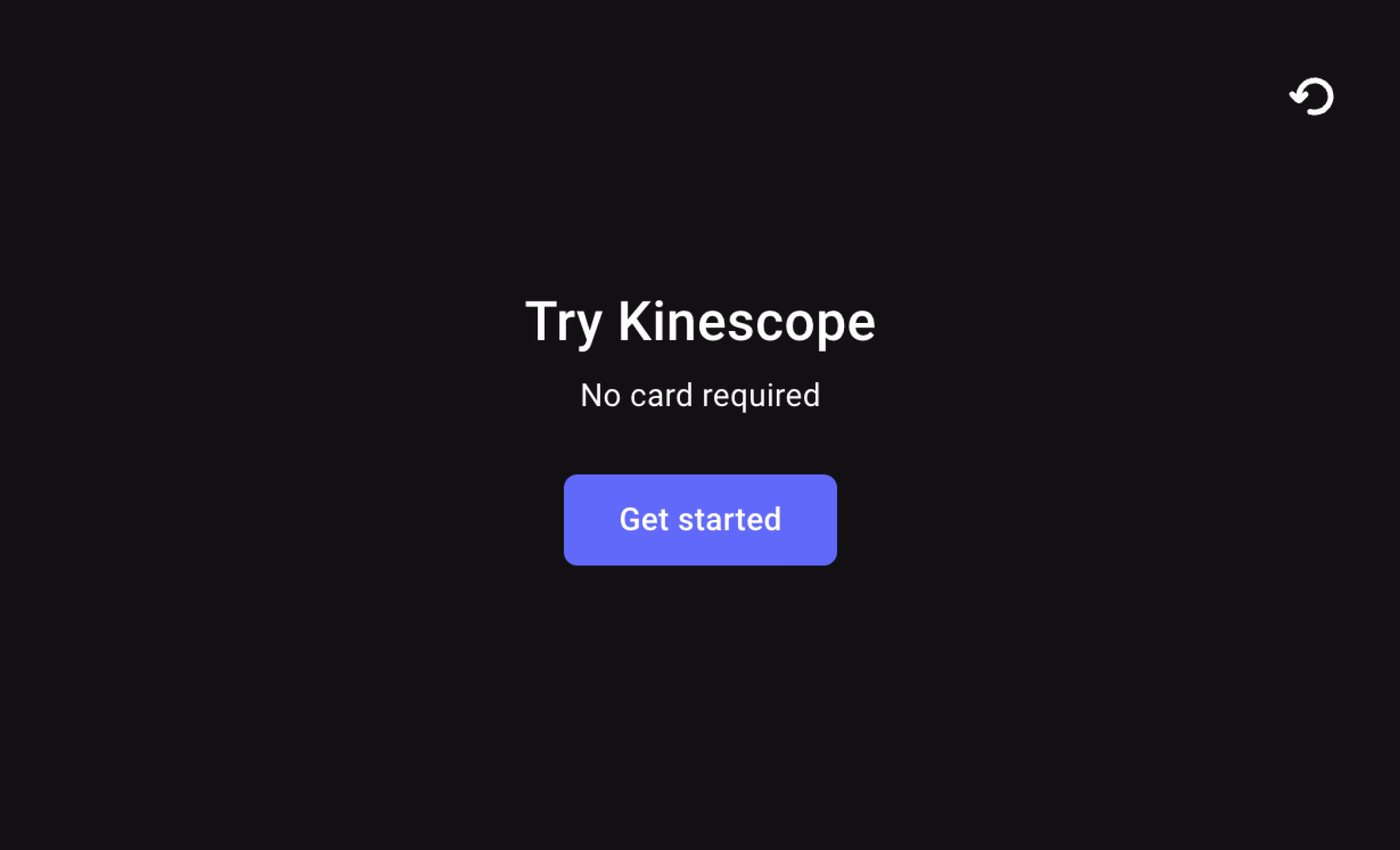 Clean dedicated player frame with the CTA visible and no recommendations.