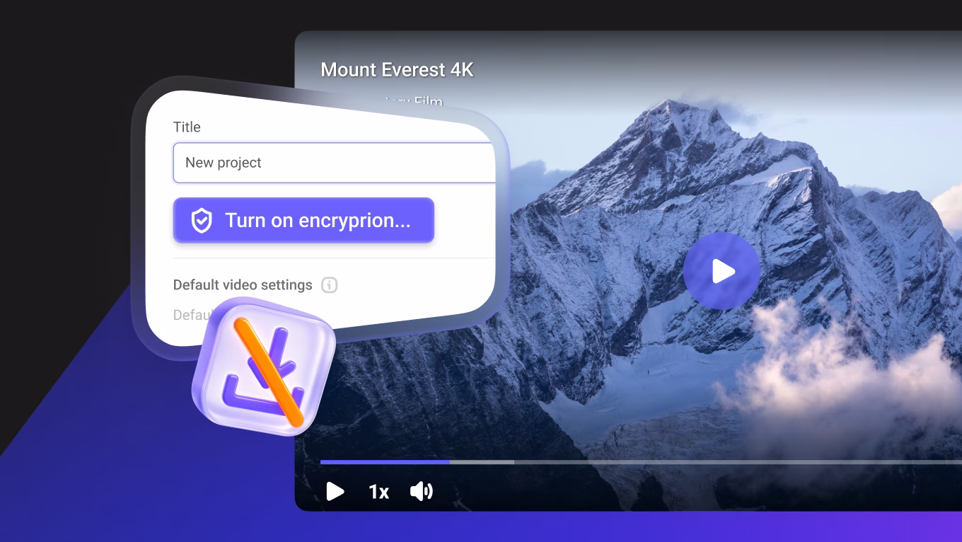 Kinescope protection against a video being downloaded straight from the page